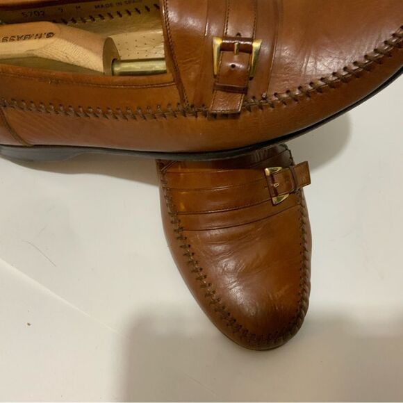 Magnanni Men's Brown Leather Buckle  Loafers Shoes 9 M *Made in Spain* - Picture 4 of 10